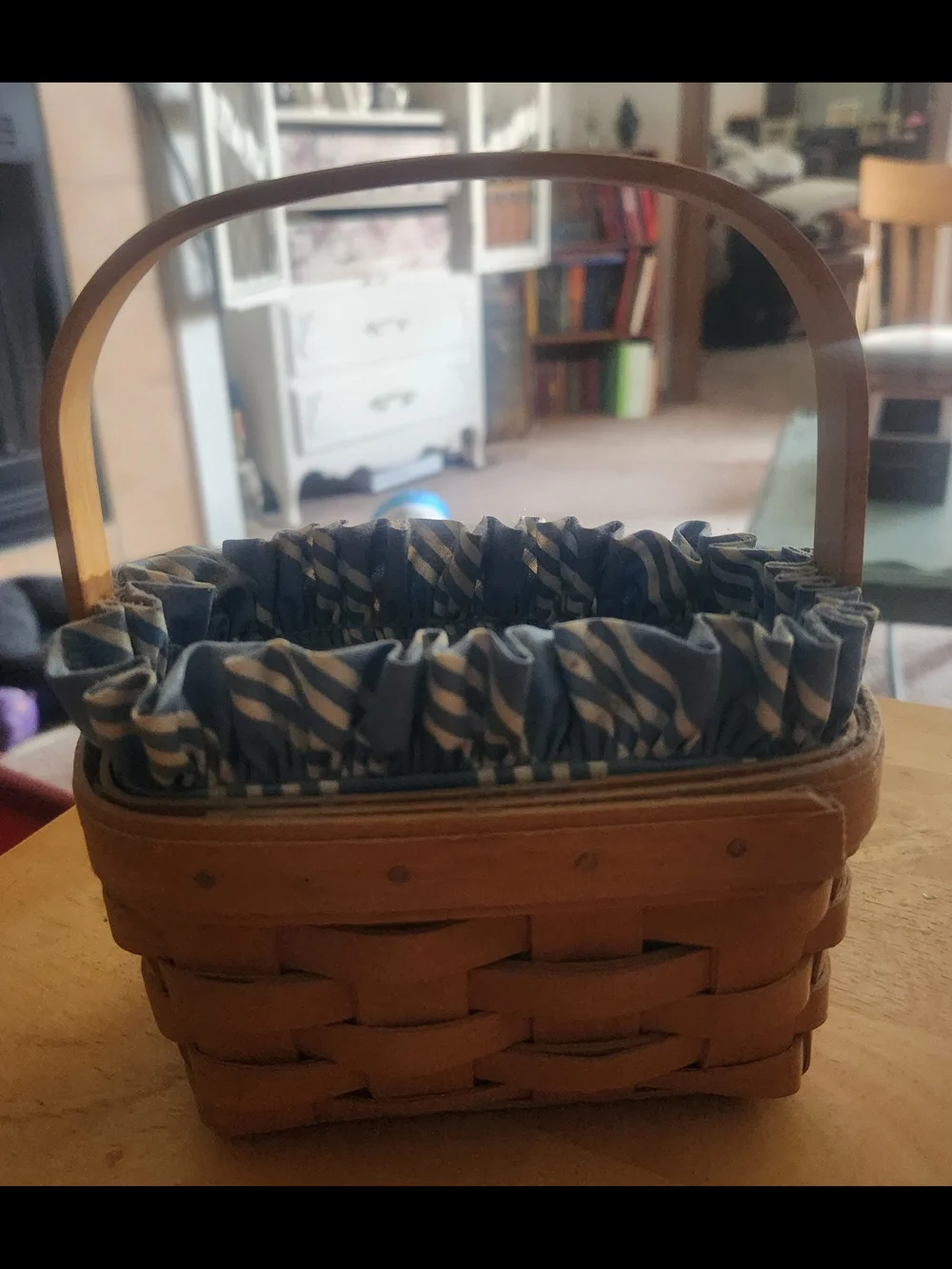 1998 Hostess Appreciation Basket With Plastic And Fabric Liner